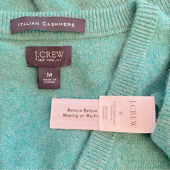 Crew mint green cashmere sweater